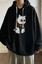 纯棉连帽卫衣男大码运动帽衫宽松薄WY2044-P35加绒款-P40，男装卫衣，电商A040