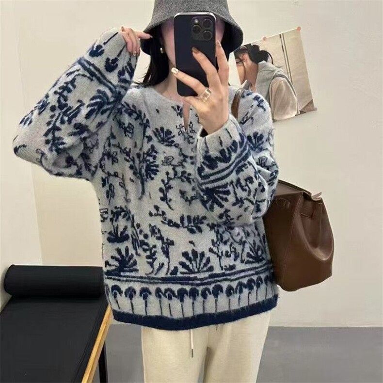 毛衣女冬季加厚外穿内搭套头圆领短款小个子时尚针织衫打底衫上衣,针织衫/毛衣,暖姿羊绒