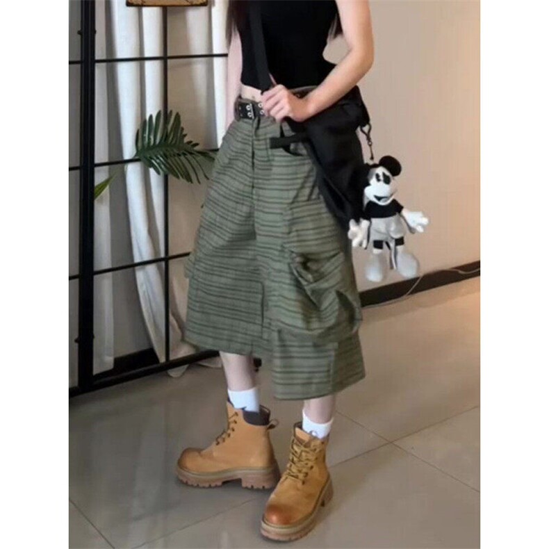 美式设计感工装七分裤女夏季新款宽松百搭休闲阔腿裤L90144-p48,男装牛仔裤,星座1008