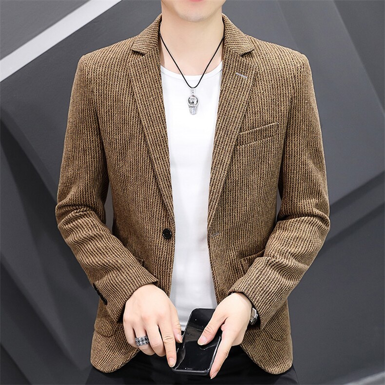 2023春季新款纯色西服男宽松外套男士上衣单件中年商务休闲小西装,男装西服,电商B212（原钱塘6029）