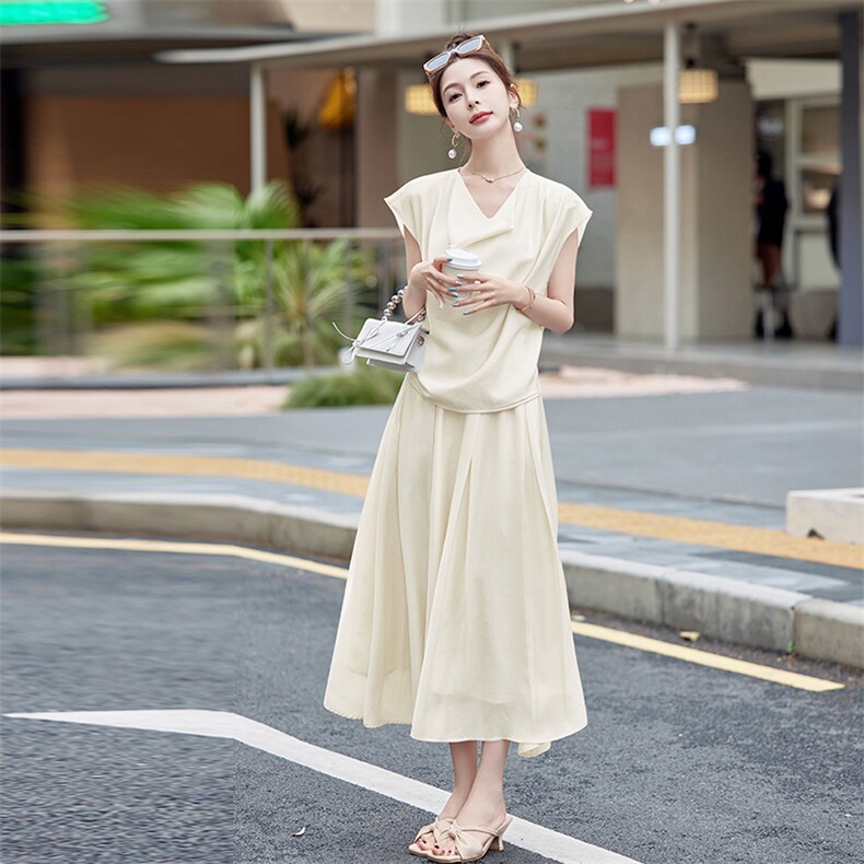 今年流行漂亮套装裙2024夏装新款法式优雅气质女神范半身裙两件套,女装套装/套裙,难舍钰依