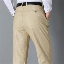 大货主推！905夏季薄款亚麻休闲裤高腰宽松老人大码裤子爸爸男裤，男装休闲裤，星座1216（原钱塘722）
