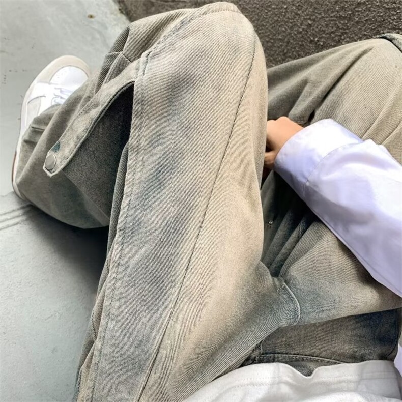 美式高街牛仔裤男韩版潮拼接个性2023秋冬新款ins长裤RK1146-P55,男装牛仔裤,星座412-3