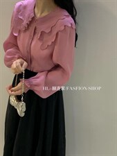 2022新款韩版绣花大领衬衫，女装衬衫，HL+