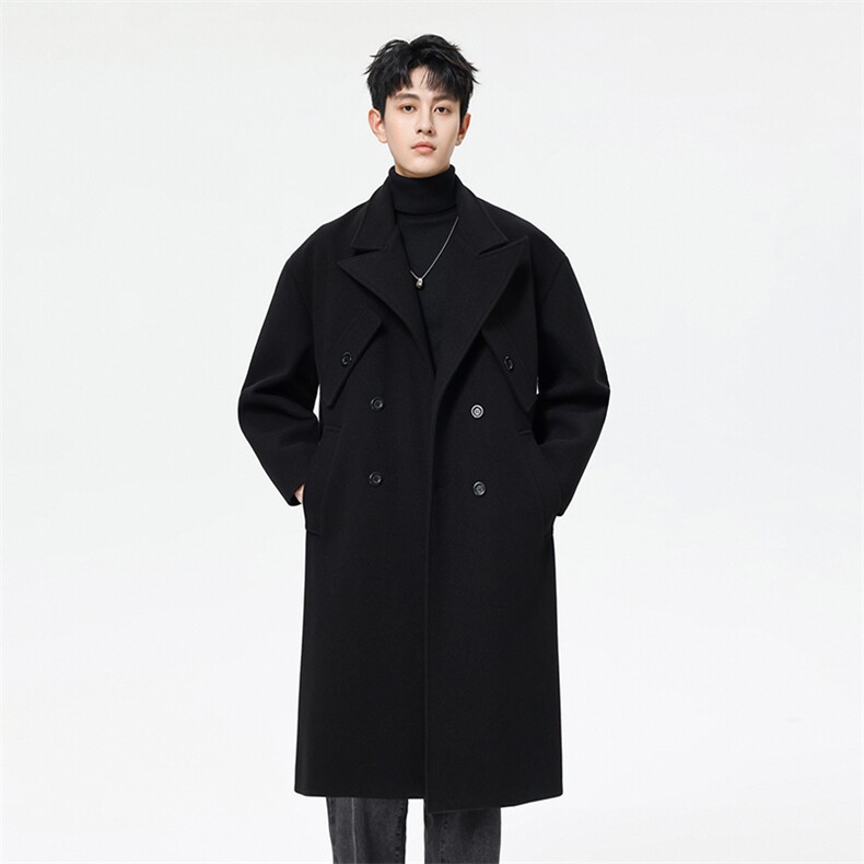2W件得物精品毛呢大衣男中长款风衣男长款F1722-P115无影墙A，男装风衣，星座401