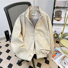 短款美式PU机车皮衣外套春秋季高级感小个子夹克2832P78，男装皮衣，星座410-2