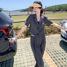 新款现货主推薄款西装套装9839-P135-K188，女装套装/套裙，2C129