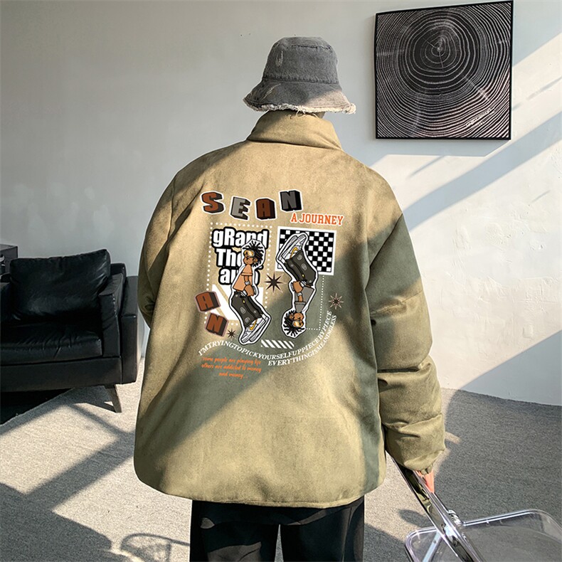 麂皮绒棉衣男大码立领棉袄子男羽绒棉服JM87282-P110图片