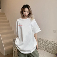 万针全刺绣工艺抖音得物高品质260克重磅纯棉双纱美式高街短袖T恤，男装T恤，电商A486