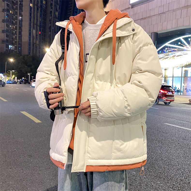 三防面料抖音品质现货10W件假两件加厚棉衣外套棉服BM888特P98,男装棉衣,电商A486