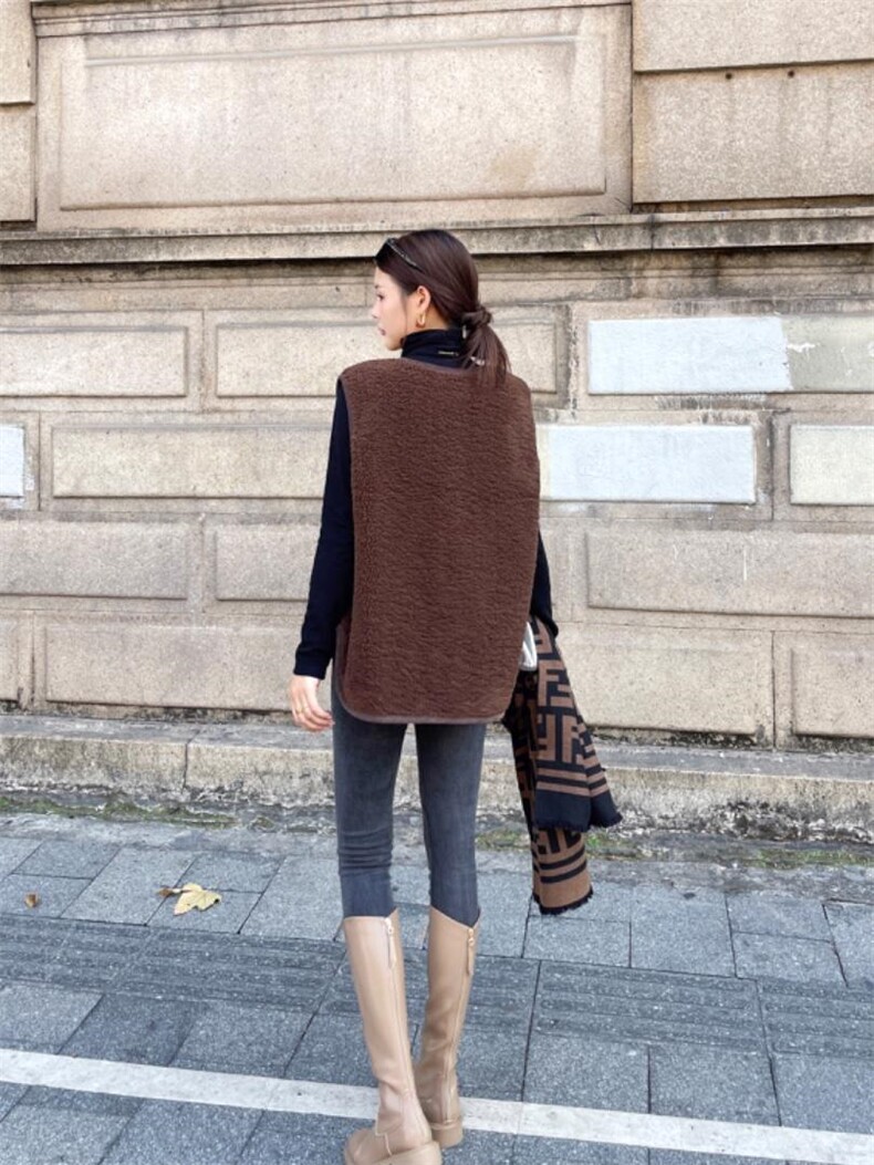 现货皮毛一体马甲，女装马甲，魅力布梵