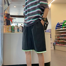 夏季百搭港风反光运动休闲短裤松紧腰速干男裤D201-DM43-P25，男装牛仔裤，电商D321-1