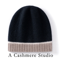 2025年秋季新款一线双层三色针织羊绒帽时尚休闲通勤百搭时尚休闲，帽子，蒙娇羊绒