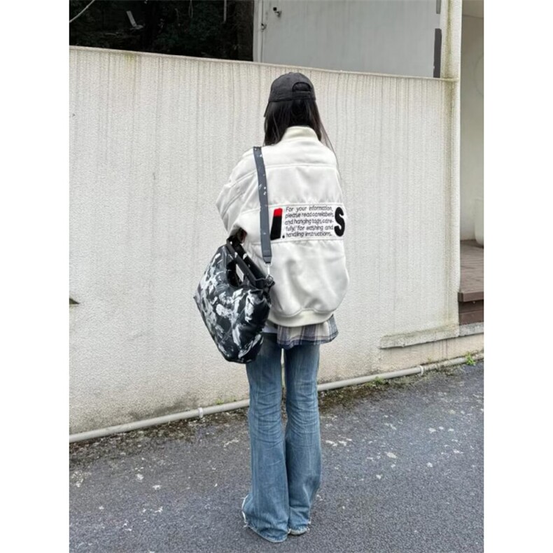 1506-1/JJC0031/P64复古重工植绒刺绣棒球服男女春季宽松夹克外套,男装夹克,星座1506-1