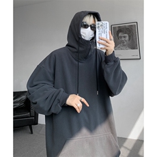8XL-M大码摇粒绒卫衣套头连帽半拉链宽松美式复古外套WY9103/P68，女装短外套，电商B238