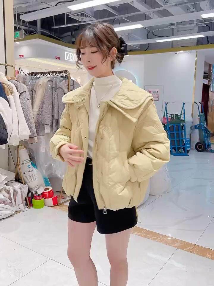 2022新双层领羽绒服短款火爆，女装羽绒服，泰靡(1F)