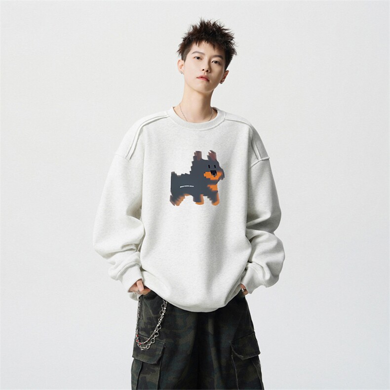得物供货、重磅420克现货 圆领卫衣宽松HD019-1-WY2687LL-P35图片