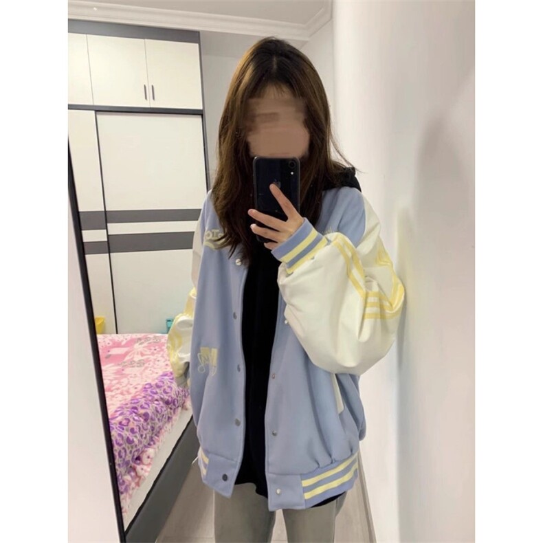 5329-P63高质量设计感小众美式潮牌休闲棒球服夹克,女装卫衣/绒衫,星座617A-2