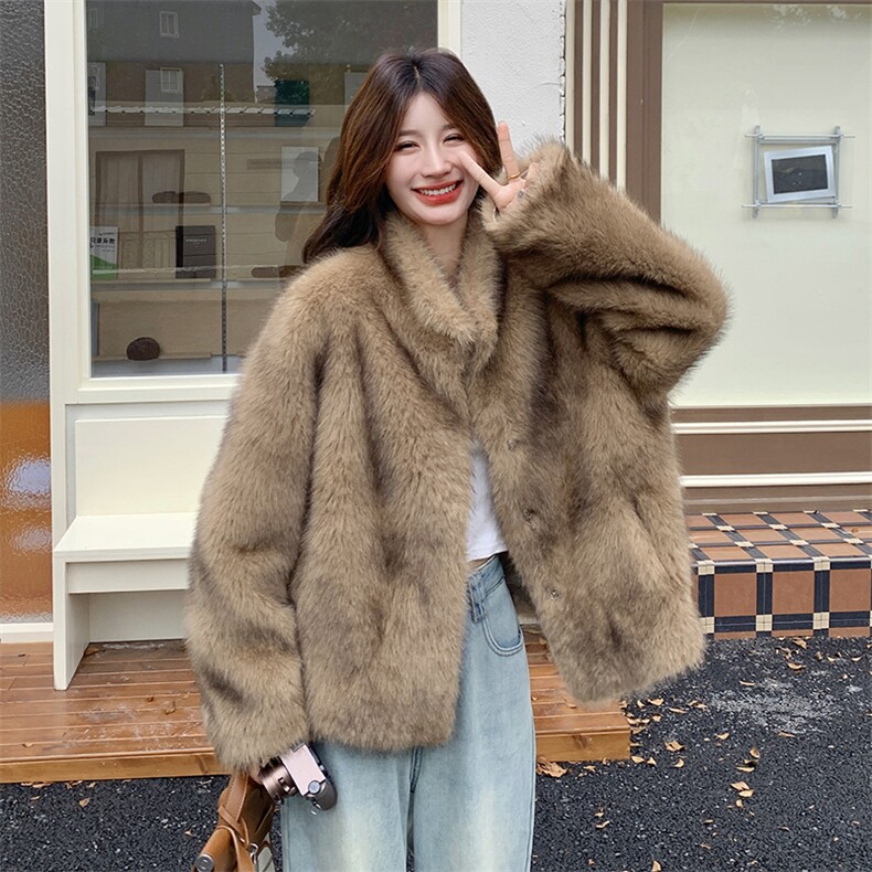 2025xian货冬款仿皮草毛毛外套B109-9868-235-338,女装皮草,2B109