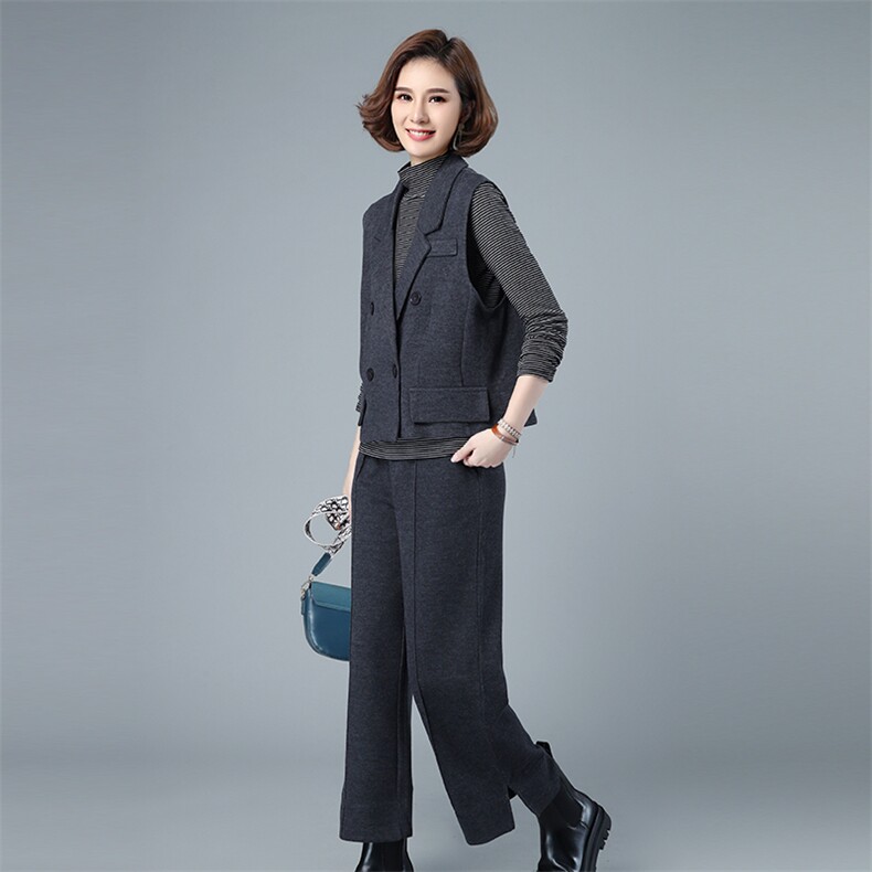 2021秋冬外套三件套休闲加绒284款,女装套装/套裙,秋牧寒烟