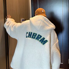 羊羔绒外套男冬季加绒内里羊羔毛棉衣MY501P128控158，男装棉衣，星座517A-1