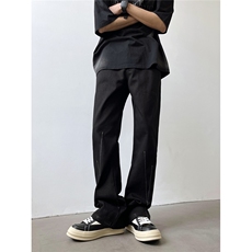 Cleanfit美式高街线条立体西裤微喇休闲裤5XZ502-K739-P55控79，男装西裤，星座502