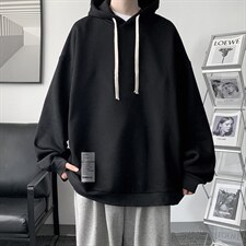 WY2045-P35纯棉连帽卫衣男大码运动帽衫宽松薄外套男，男装卫衣，电商A040