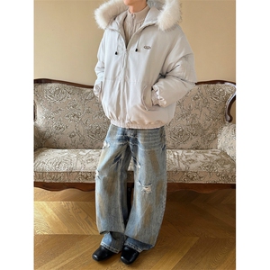 517A-8-Y93-P98毛领可拆卸加棉高品质派克服情侣棉衣外套图片