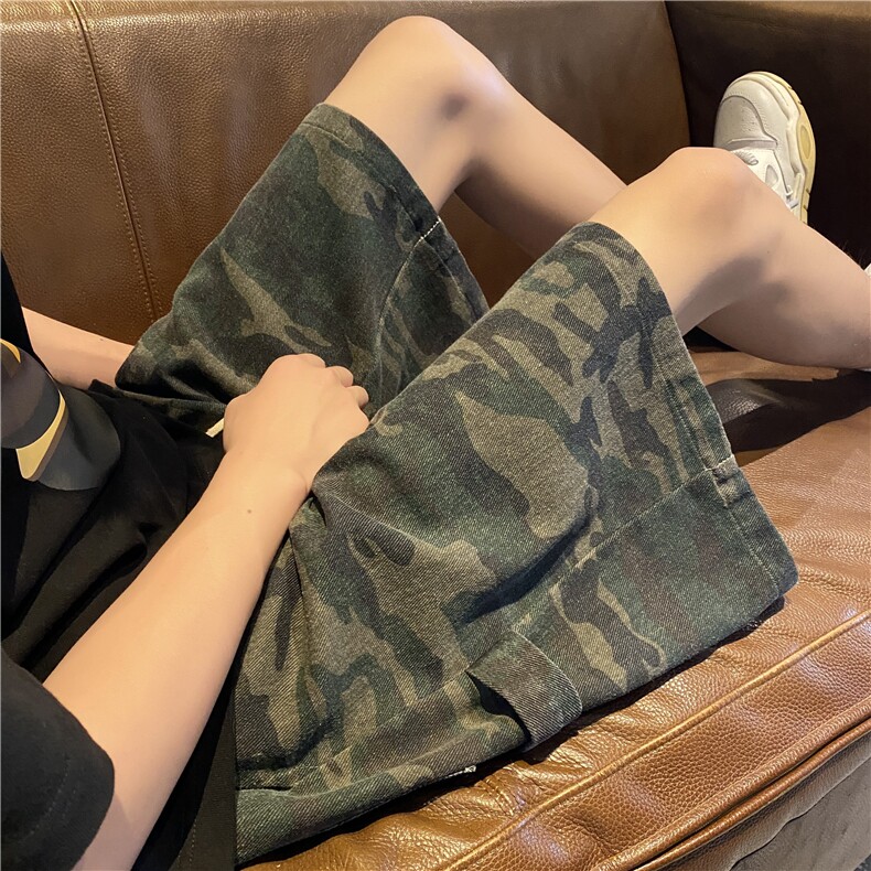 抖音品质夏季新款迷彩潮流宽松牛仔五分裤B315-K24156-特p30控58,男装牛仔裤,电商B315