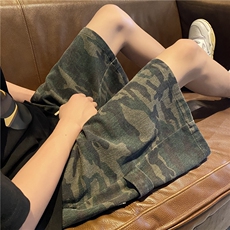 抖音品质夏季新款迷彩潮流宽松牛仔五分裤B315-K24156-特p30控58，男装牛仔裤，电商B315