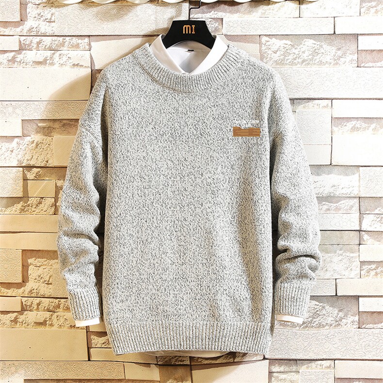 加厚加绒毛衣男大码毛线衣男针织衫M19350-P45加绒款-P65砖墙,男装针织衫/毛衣,电商A040A