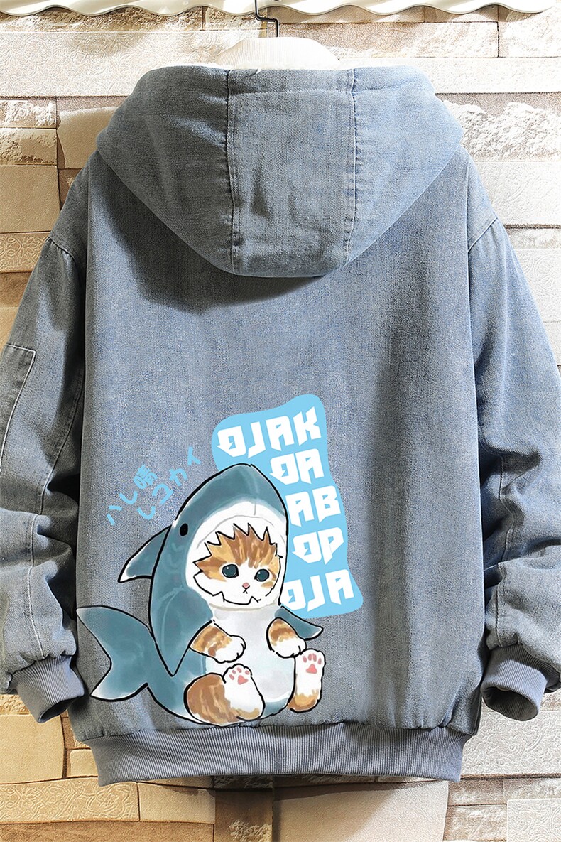 NM53217-P140牛仔外套男大码加厚加绒衣男羊羔毛服男砖墙,男装棉衣,电商A040A