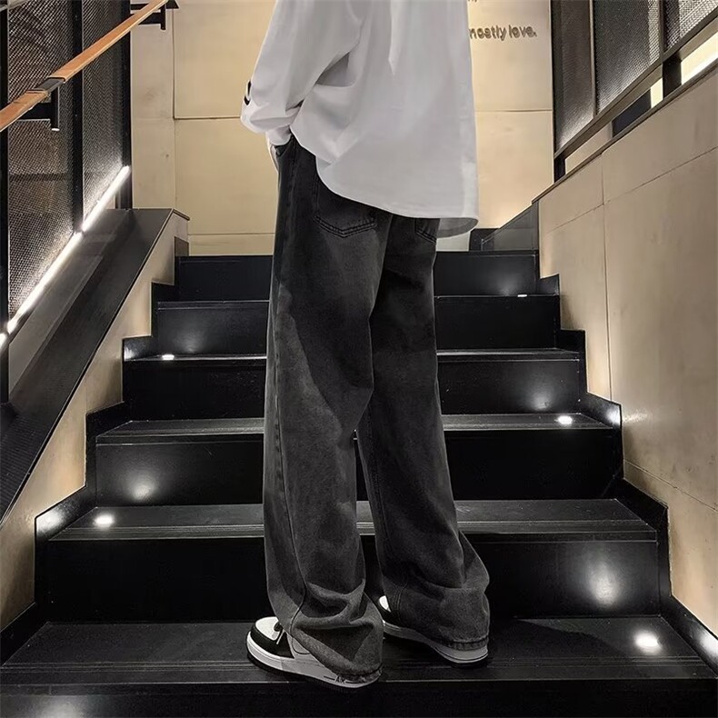 美式牛仔裤男春秋新款休闲直筒裤松紧腰N1030P38,男装牛仔裤,星座1116-2