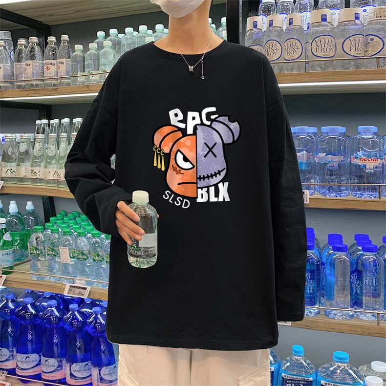 ！秋季打底衫男卫衣男潮流圆领纯棉长袖T恤男CX294-P25图片