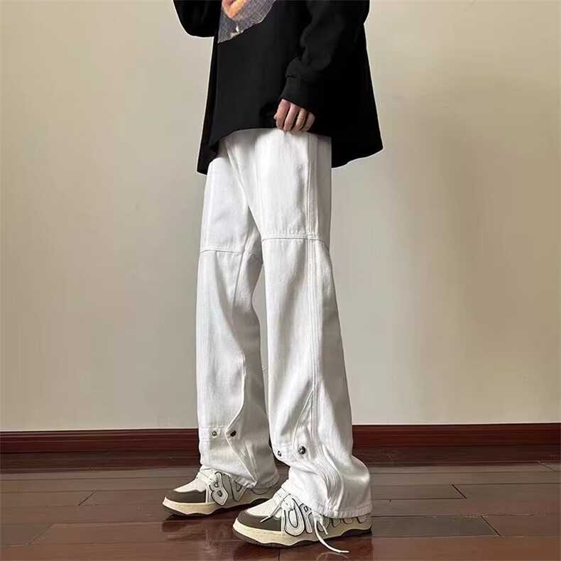 春夏美式复古高品质牛仔裤水洗直筒宽松潮流休闲长裤,男装牛仔裤,星座1013