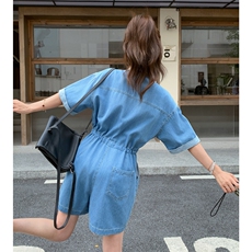 牛仔连体裙2C323P135-188，女装连衣裙，2C323