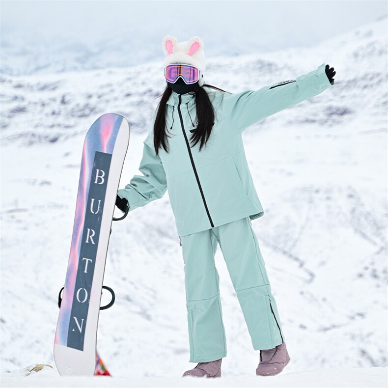 保暖防水防风保暖男女潮大码滑雪服套装HF66+K1002J加绒P240控388图片