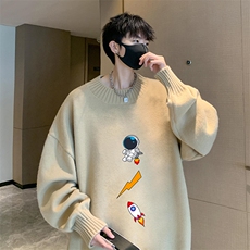 半高领毛衣男士大码针织衫男毛线衣男M18165-P45加绒款-P65，男装针织衫/毛衣，电商A040