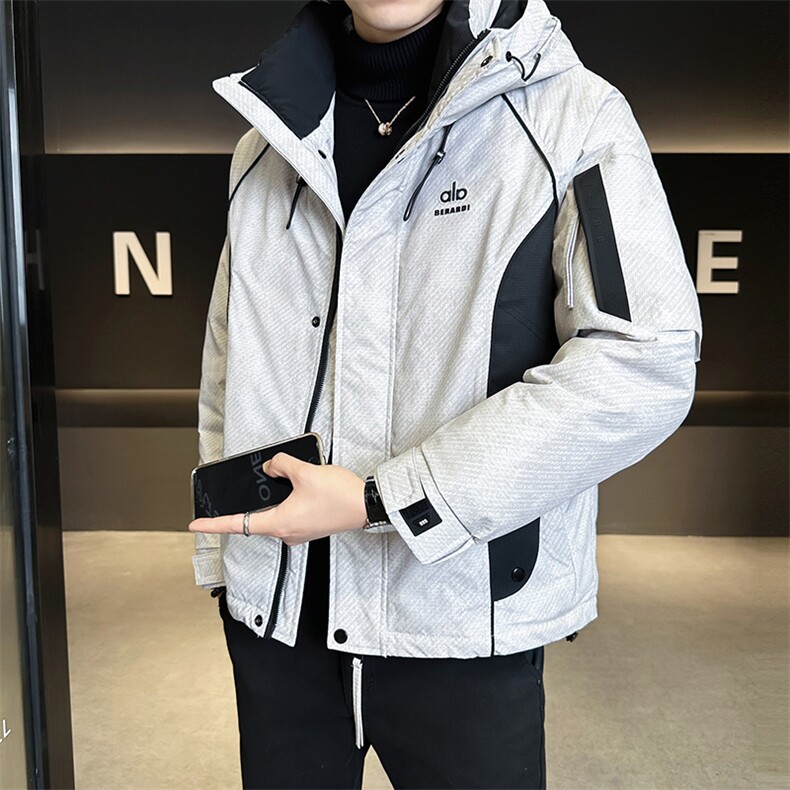 标50绒冲锋衣羽绒服男连帽三防面料保暖Y8616-P235控券后298,男装夹克,电商B321-1