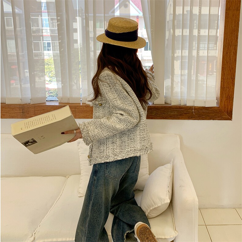 小香风短外套女小个子2025年春秋新款韩版法式名媛高级感气质上衣,女装短外套,2C037