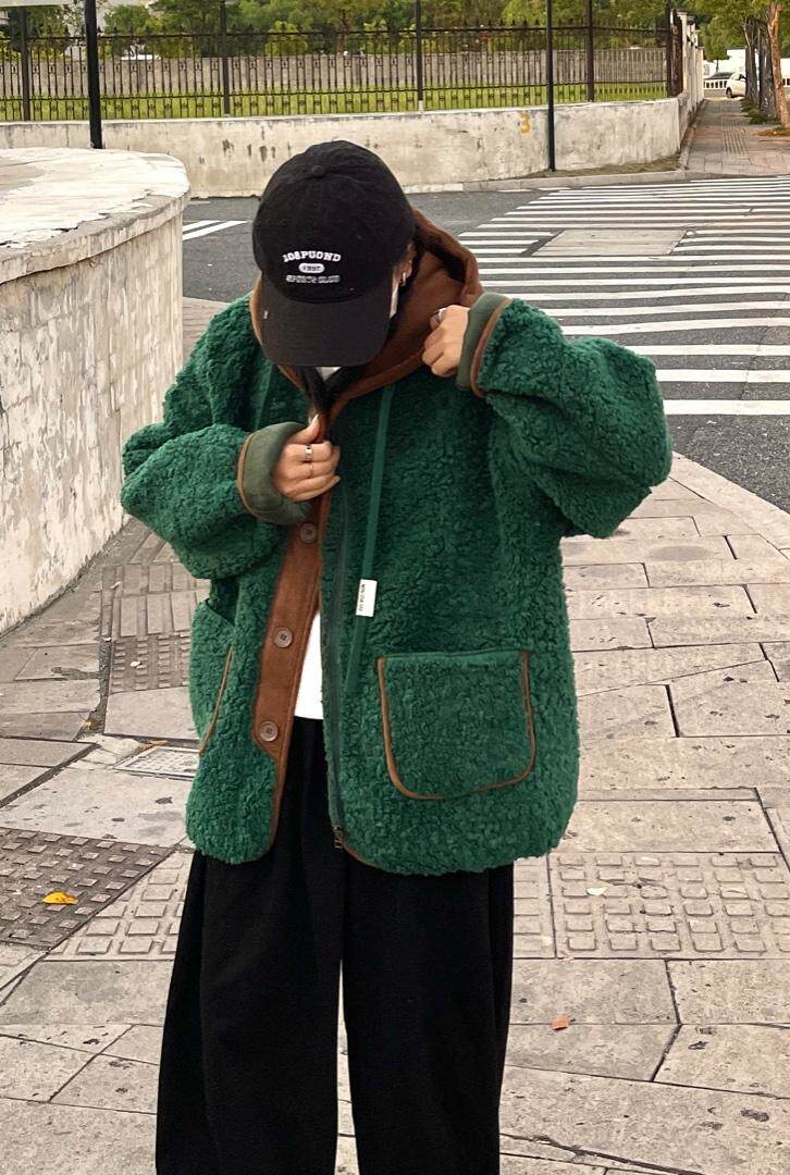 冬季新款皮毛一体拼接帽子外套，其它，JIAN.Z 简.站