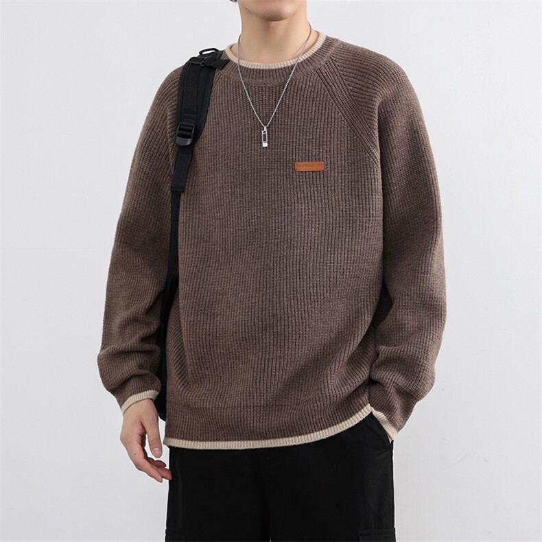 毛衣男秋冬高品质男士休闲圆领针织衫毛衣打底衫-8256-P46,男装T恤,星座310B-3