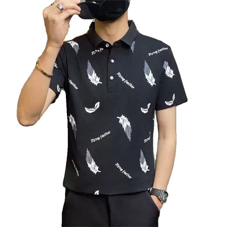 PL001-P35短袖t恤男夏季纯棉冰感带领半袖体恤夏天有领polo衫,男装Polo衫,电商D310B