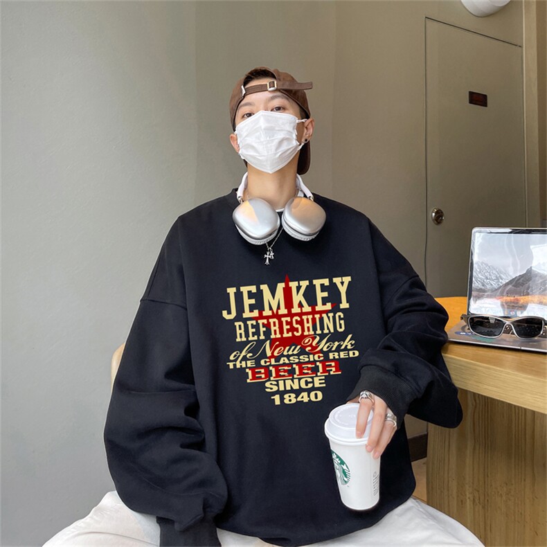 特P25控48 秋冬新款男士圆领卫衣宽松休闲日常百搭上衣WQ2448图片