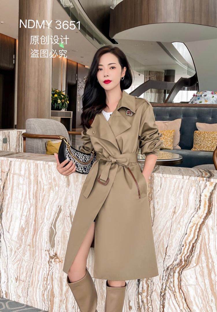 现货风衣，女装风衣，尼帝曼依