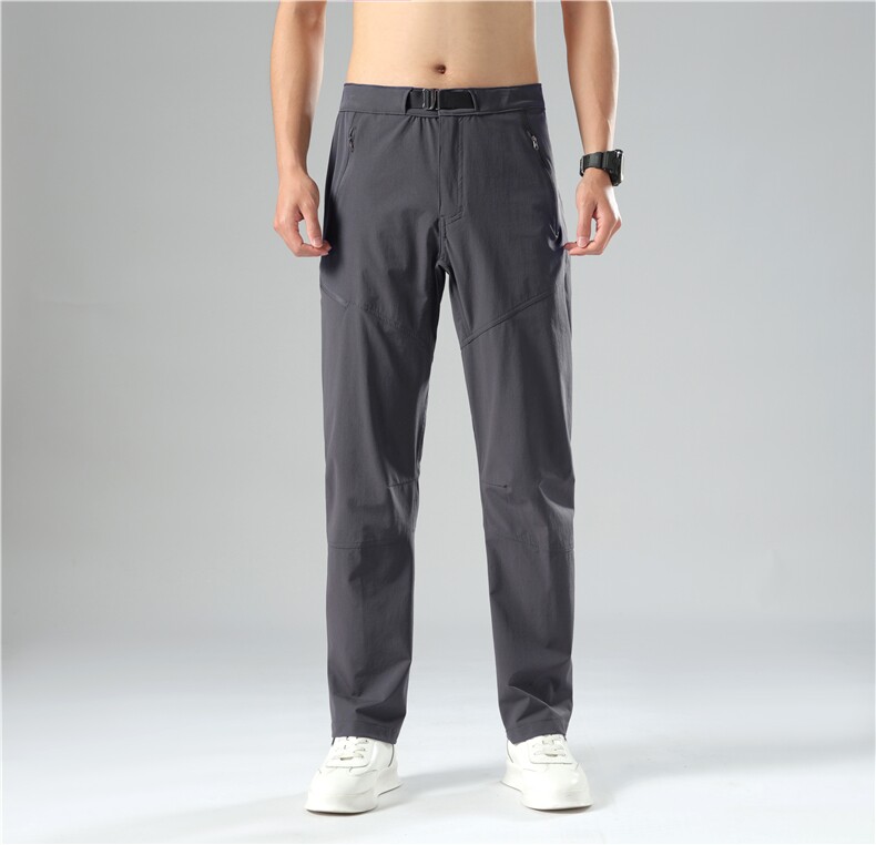 运动裤男士秋冬户外登山修身直筒裤休闲速干薄款长裤男装，男装休闲裤，玖雅羊绒