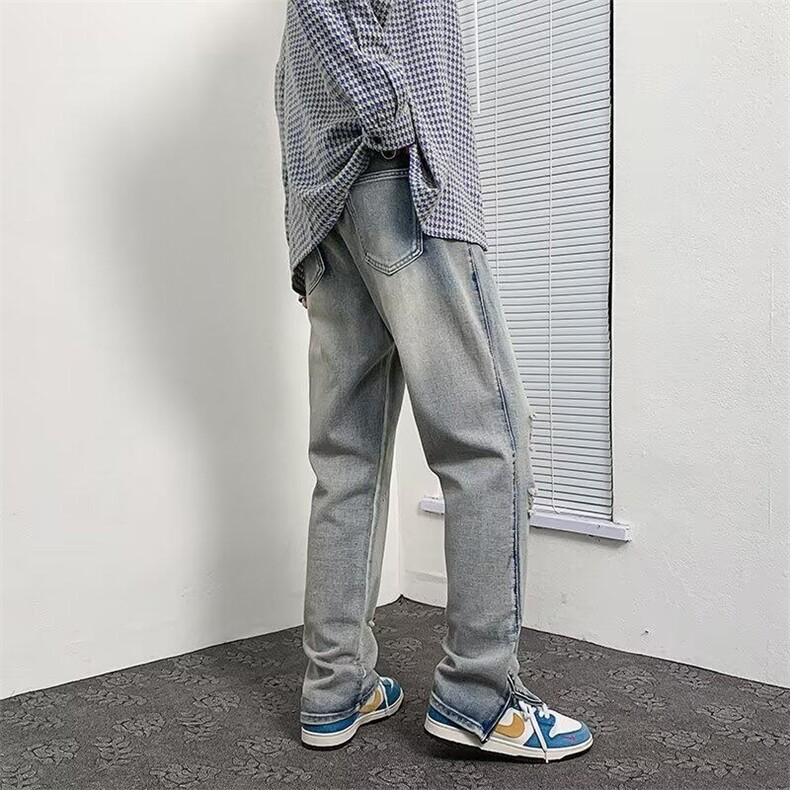 长裤简约男潮流慵懒潮牛仔裤原宿百搭青春流行夏季KK012-P40,男装牛仔裤,星座911-3