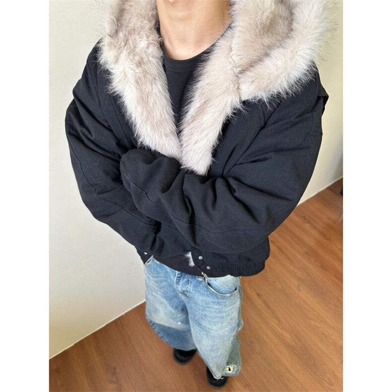 座山雕毛领宽松百搭棉衣ZM076-P130,男装棉衣,星座313A(原308A-2)