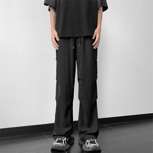 冰丝降落伞兵裤褶皱堆积设计感垂感休闲裤长裤XZ221/1/K1603-P45图片