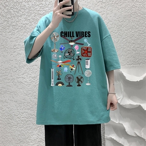 230g重磅纯棉短袖t恤男大码半袖半截袖 DX17383-P20图片